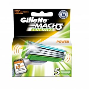 Gillette MACH3 Power Sensitive Razor Blades - Pack of 5 Refills